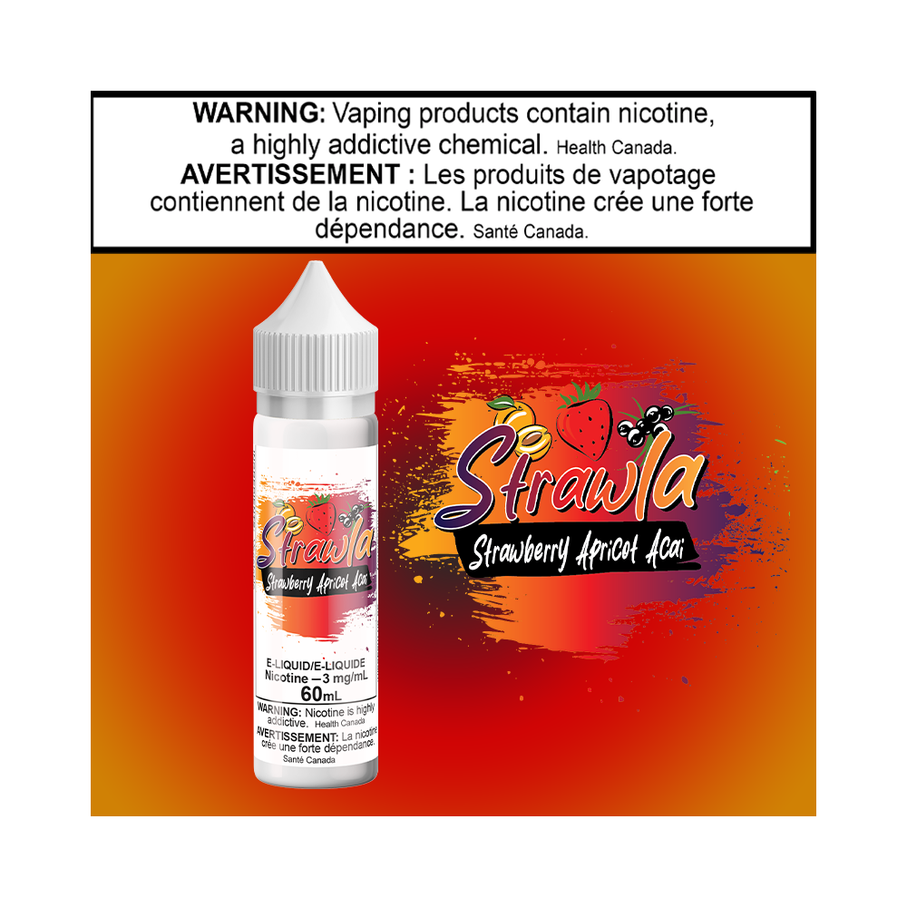 Strawla - Straw Apricot Acai 60ml Excised