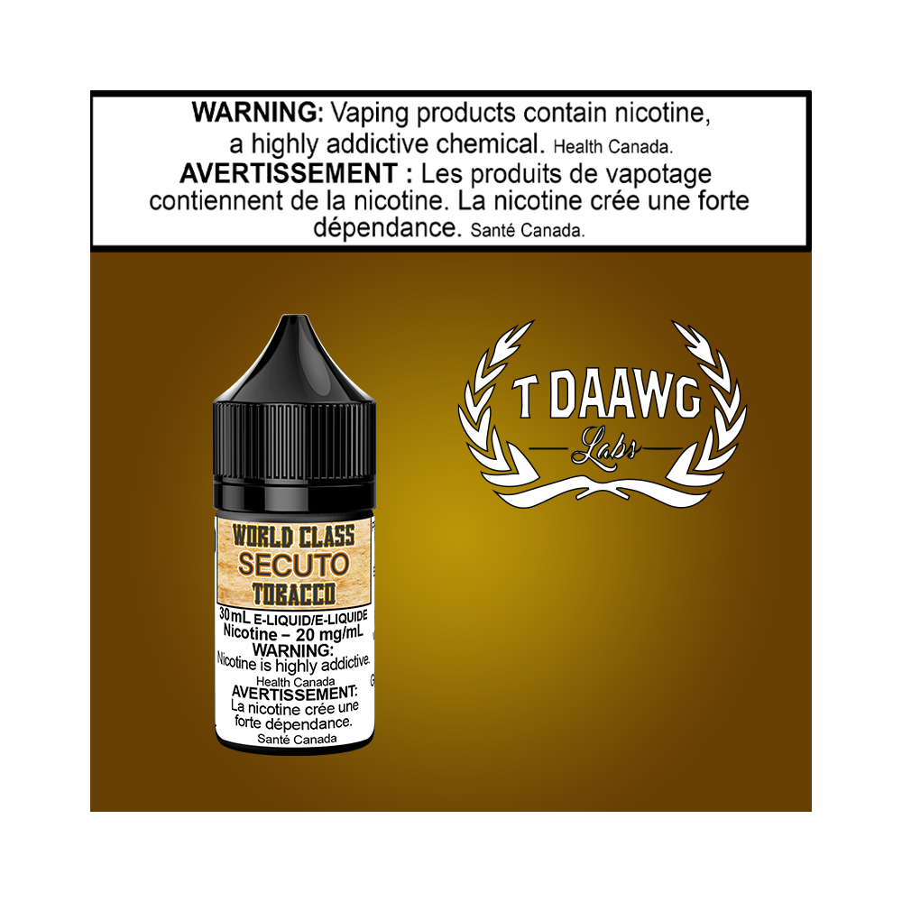 World Class Tobaccos Secuto Salts 30ml Excise