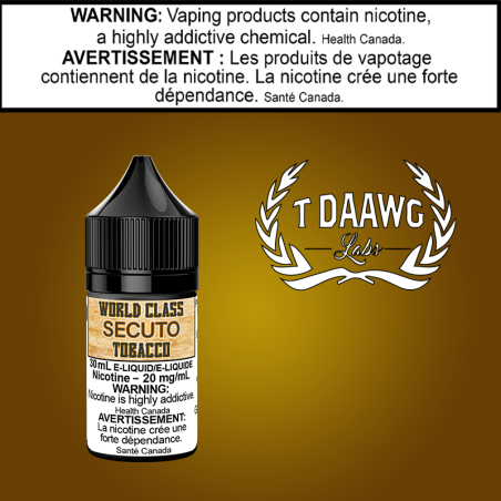 World Class Tobaccos Secuto Salts 30ml Excise